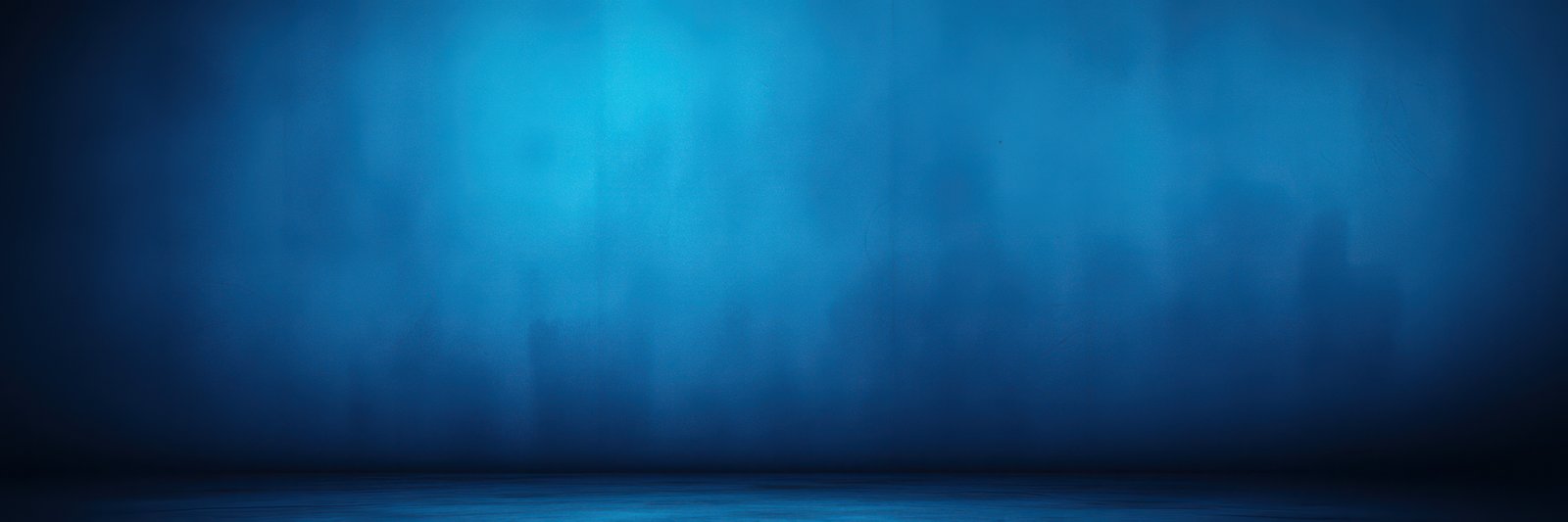 Blue background with soft lighting creating an atmospheric and calming space for artistic presentations